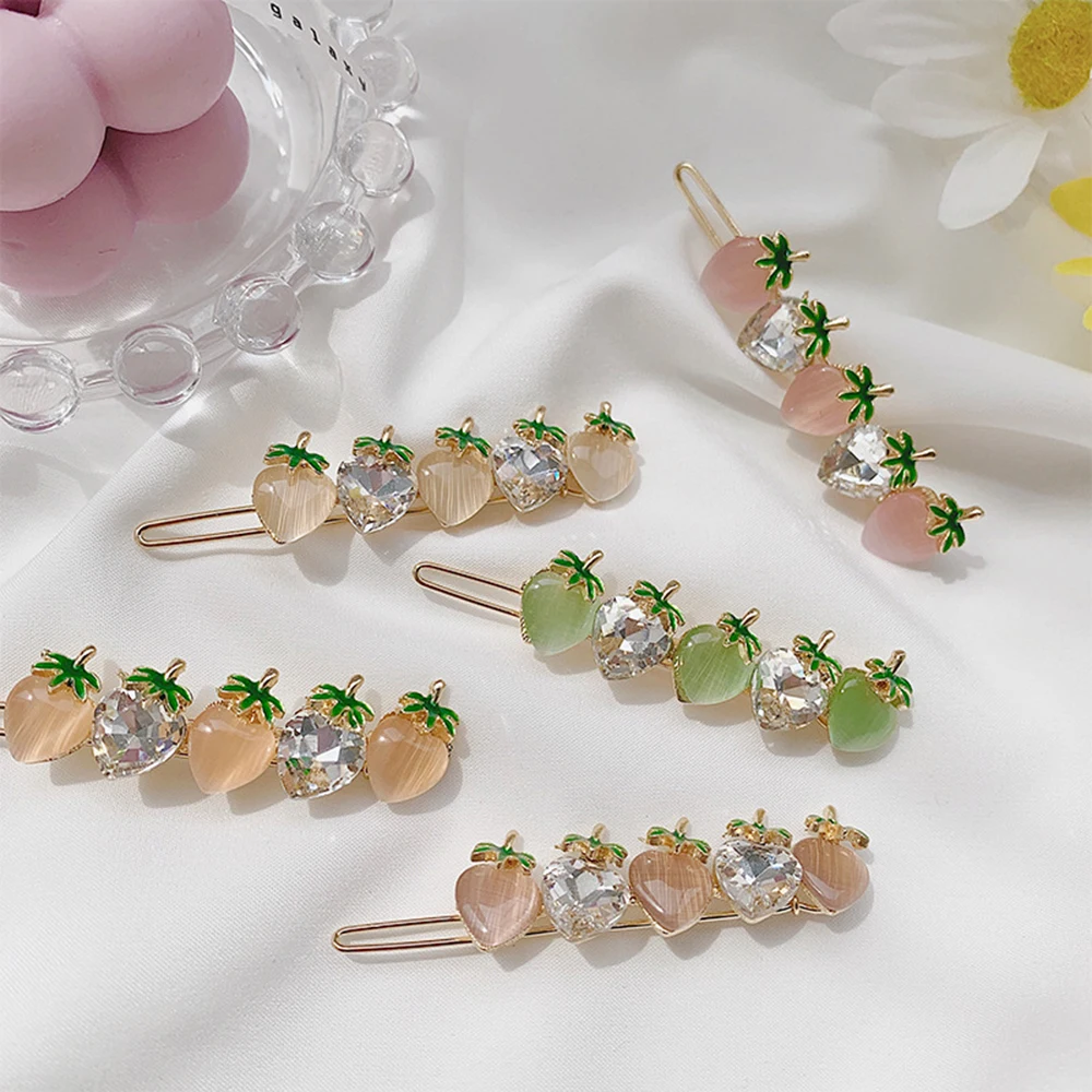 Fashion Top Side One-shape Hairpin Crystal Word Hair Clip Strawberry Shape Hair Accessories Online Celebrity Bangs Headdress
Fashion Top Side One-shape Hairpin Crystal Word Hair Clip Strawberry Shape Hair Accessories Online Celebrity Bangs Headdress
