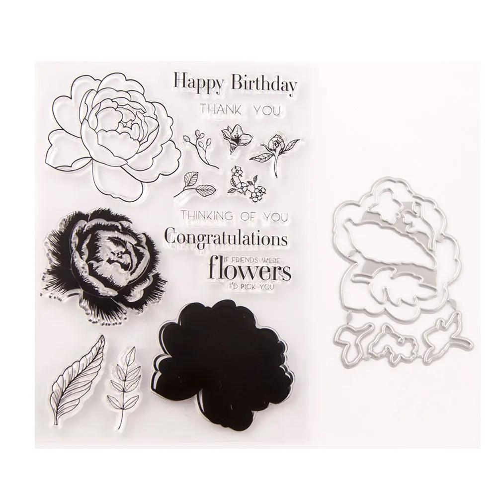 Birthday Blooming flowers Cutting Dies and Clear Stamps for Scrapbooking DIY Crafts Die Cut Stencils Card Make Photo Album Decor
Birthday Blooming flowers Cutting Dies and Clear Stamps for Scrapbooking DIY Crafts Die Cut Stencils Card Make Photo Album Decor