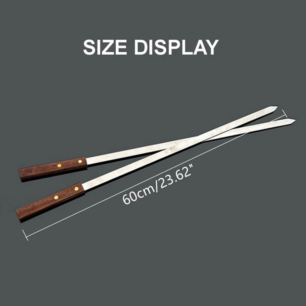 5Pcs Stainless Steel BBQ Skewers Long Handle Barbecue Needle Fork Kebab Grill Skewer Camping Picnic Tool
5Pcs Stainless Steel BBQ Skewers Long Handle Barbecue Needle Fork Kebab Grill Skewer Camping Picnic Tool