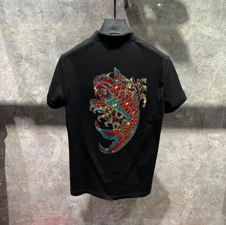 men summer new arrived Hot drill three collar Hot drill polo shirts for male Diamond stone tops
men summer new arrived Hot drill three collar Hot drill polo shirts for male Diamond stone tops