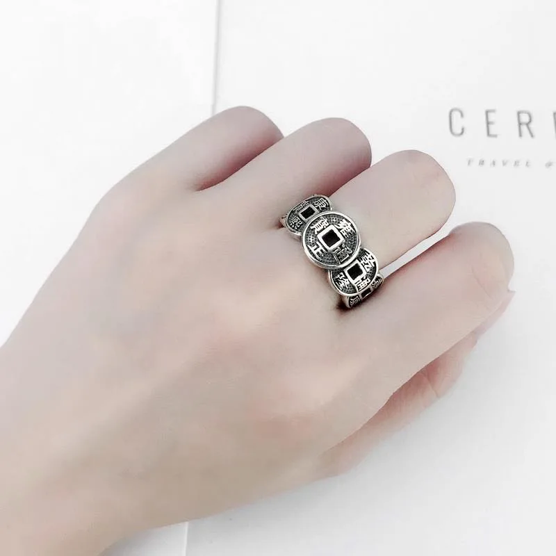 Chinese Ethnic Retro Money Copper Coin Rings Women Men Good Lucky Wealth Amulet for Success Prosperity Open Ring Vintage Jewelry
Chinese Ethnic Retro Money Copper Coin Rings Women Men Good Lucky Wealth Amulet for Success Prosperity Open Ring Vintage Jewelry