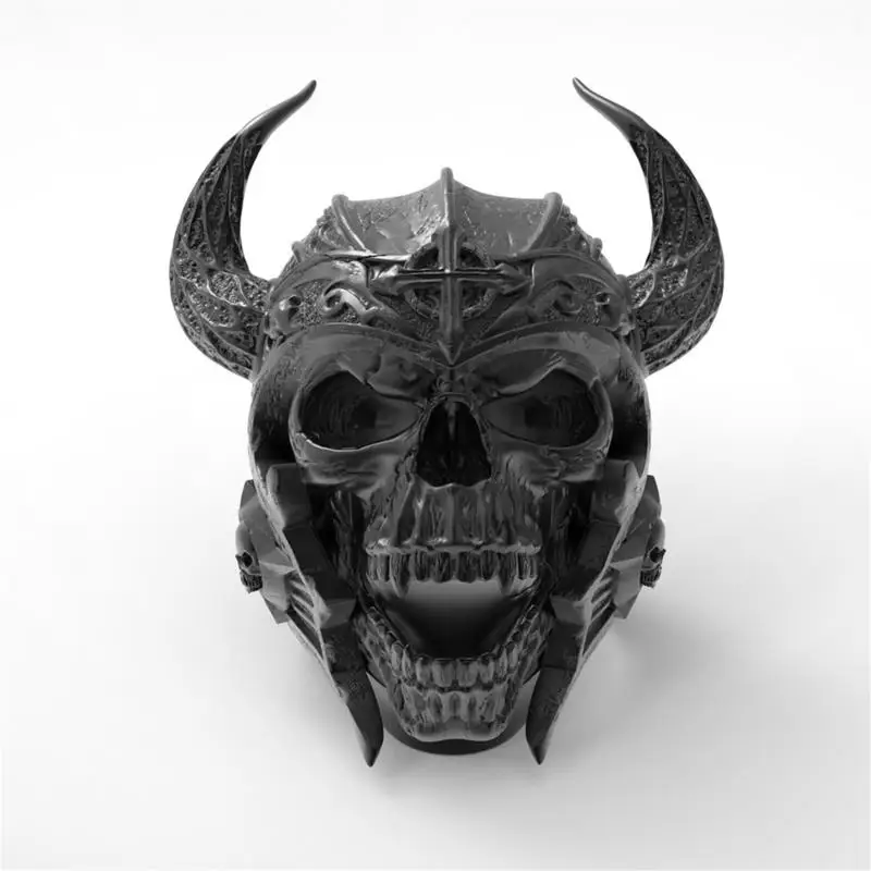 Gothic Black Skull Head Horns Vintage Ring Men's Punk Accessories Club Gift Attack Titan Biker Wholesale 
Gothic Black Skull Head Horns Vintage Ring Men's Punk Accessories Club Gift Attack Titan Biker Wholesale