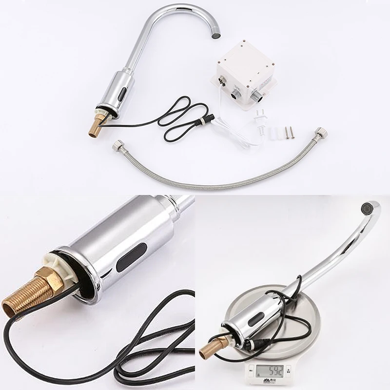ELLEN Automatic Inflated Sensor Basin Faucet Chrome Deck Mounted Water Mixer Tap Kitchen Sink Faucets ELS80
ELLEN Automatic Inflated Sensor Basin Faucet Chrome Deck Mounted Water Mixer Tap Kitchen Sink Faucets ELS80