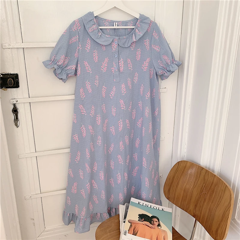 CBAFU summer 100% cotton nightgowns women sleepwear dress home clothes short sleeve ruffles floral print loungewears ins M986
CBAFU summer 100% cotton nightgowns women sleepwear dress home clothes short sleeve ruffles floral print loungewears ins M986
