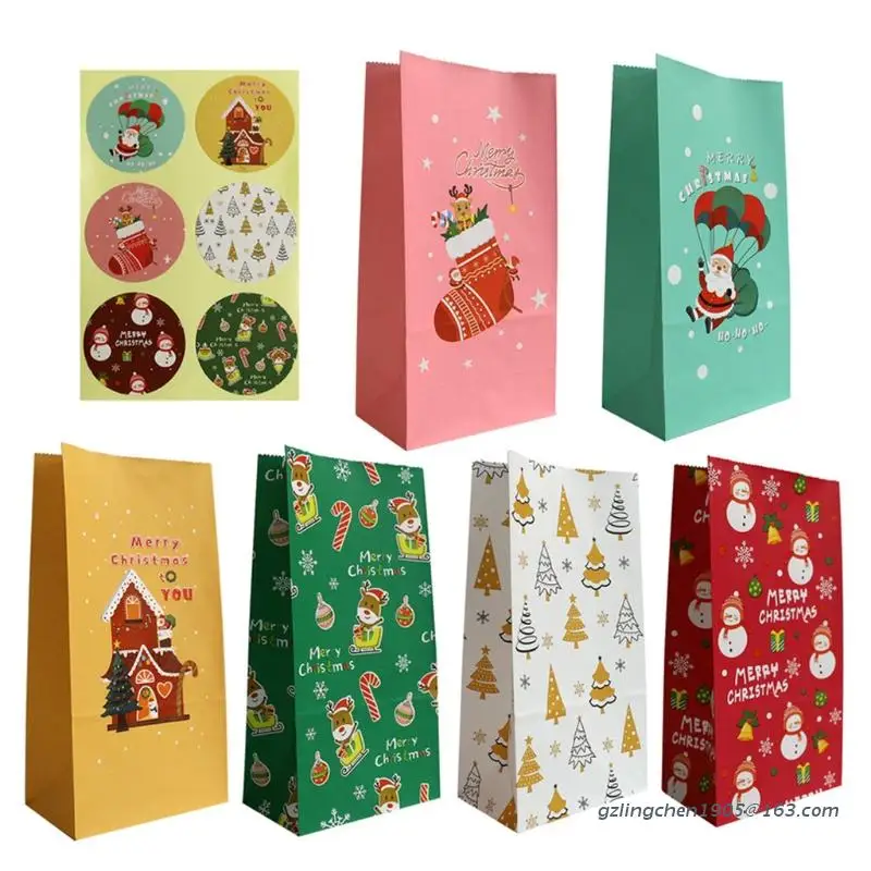 24 шт. рождественские пакеты для подарков, праздничные пакеты для сладостей, подарочные пакеты с наклейками
24 шт. рождественские пакеты для подарков, праздничные пакеты для сладостей, подарочные пакеты с наклейками