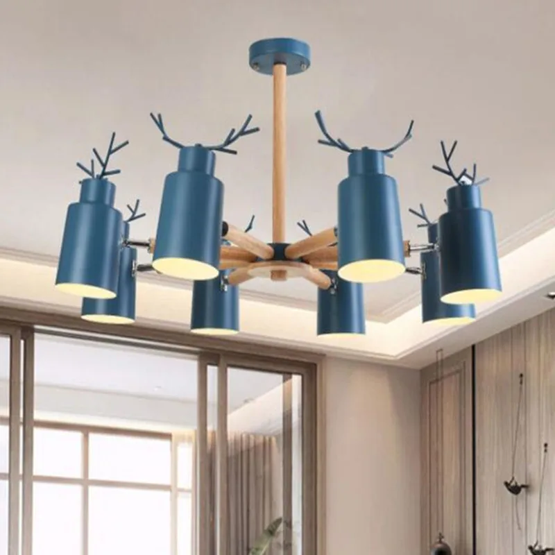 Скандинавская Потолочная люстра из древесины дуба E27, кухонная лампа в форме головы оленя для кухни, гостиной, спальни, освещение Macaroon, 7 цвет...
Скандинавская Потолочная люстра из древесины дуба E27, кухонная лампа в форме головы оленя для кухни, гостиной, спальни, освещение Macaroon, 7 цвет...