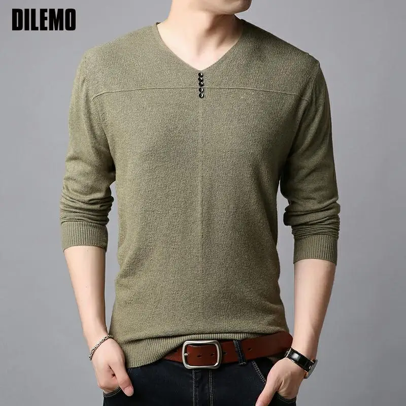 New Fashion Brand Knit Pullover Plain Solid Mens V Neck Sweater Korean Woolen Autumn Thin Casual Jumper Top Quality Clothes Men
New Fashion Brand Knit Pullover Plain Solid Mens V Neck Sweater Korean Woolen Autumn Thin Casual Jumper Top Quality Clothes Men