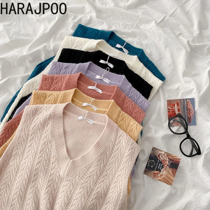 Женский жилет Harajpoo, свитер на весну и осень 2021, новая свободная ленивая корейская модная одежда Y2k, универсальная Блузка с V-образным вырезом,...
Женский жилет Harajpoo, свитер на весну и осень 2021, новая свободная ленивая корейская модная одежда Y2k, универсальная Блузка с V-образным вырезом,...