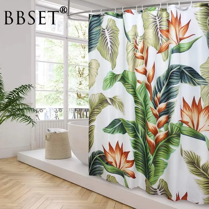 Tropical Plants Shower Curtain Tropical Green Leaves Pattern Waterproof Multi-size Douchegordijn Bathroom Decor with 12 Hooks
Tropical Plants Shower Curtain Tropical Green Leaves Pattern Waterproof Multi-size Douchegordijn Bathroom Decor with 12 Hooks