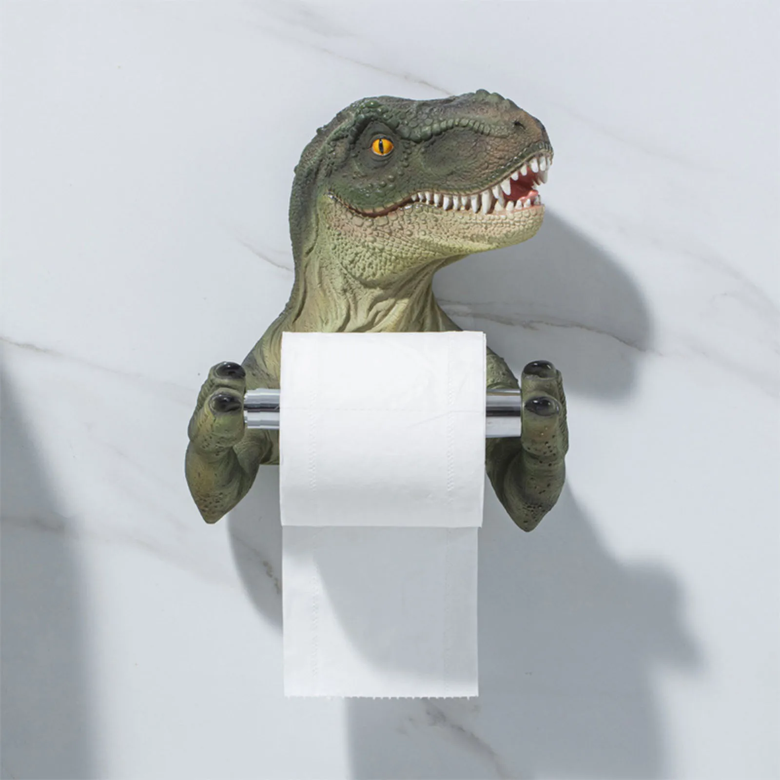 

Держатель для бумажных полотенец, настенный держатель для салфеток в форме динозавра, стеллаж для хранения из смолы для ванной и туалета