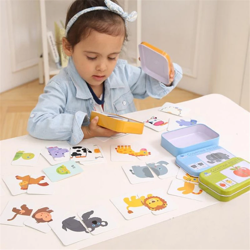 Baby Cognitive Puzzle Cards Educational Toys Matching Game Cartoon Vehicle Animal Fruit English Learning flashCards for Children
Baby Cognitive Puzzle Cards Educational Toys Matching Game Cartoon Vehicle Animal Fruit English Learning flashCards for Children