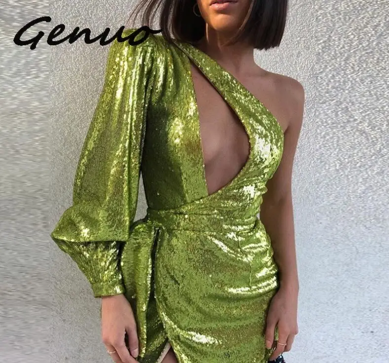 Genuo Green Sequin Elegant Mini Short Dress Women Lantern Sleeve Hollow Out Winter Dress Female Bodycon Sexy Party Club Dresses
Genuo Green Sequin Elegant Mini Short Dress Women Lantern Sleeve Hollow Out Winter Dress Female Bodycon Sexy Party Club Dresses