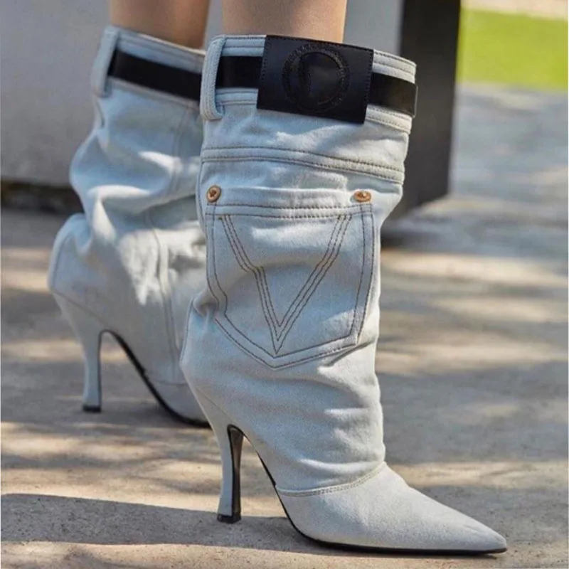 Women Fashion Blue Denim Boots Sexy Autumn Thigh High Boots Catwalk Over the Knee Boots High Heel Shoes Women 2020
Women Fashion Blue Denim Boots Sexy Autumn Thigh High Boots Catwalk Over the Knee Boots High Heel Shoes Women 2020