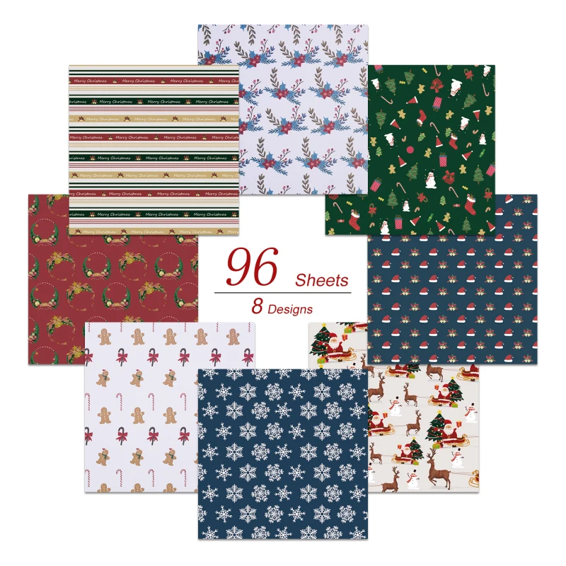 96pcs Square Origami Paper Merry Christmas Scrapbooking Art Colorful Paper Card Making Home DIY Scrapbook Craft Paper Decoration
96pcs Square Origami Paper Merry Christmas Scrapbooking Art Colorful Paper Card Making Home DIY Scrapbook Craft Paper Decoration