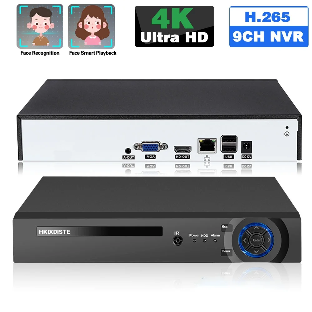 

H.265 8 Channel NVR System 4K Network Video Recorder 8CH CCTV Video Surveillance Recorder For IP Camera 4K 9CH NVR 5MP XMEYE HDD
