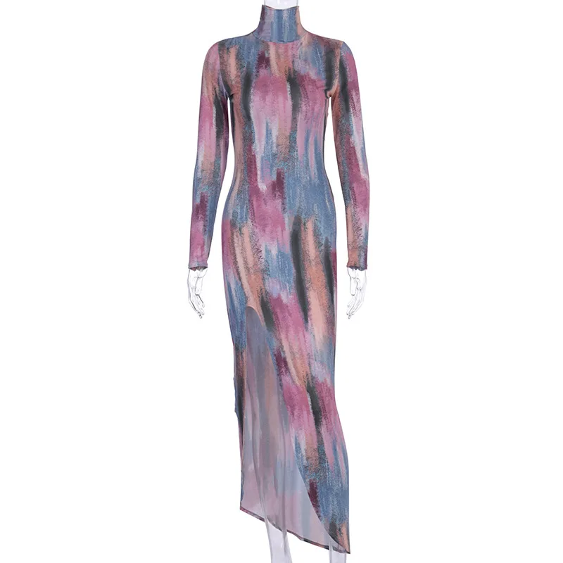 Zoctuo Tie Dye Print Sexy Dresses for Women Turtleneck Sexy Maxi Dress Long Sleeve Bodycon Side Slit Dresses for Women Sexy 2020
Zoctuo Tie Dye Print Sexy Dresses for Women Turtleneck Sexy Maxi Dress Long Sleeve Bodycon Side Slit Dresses for Women Sexy 2020