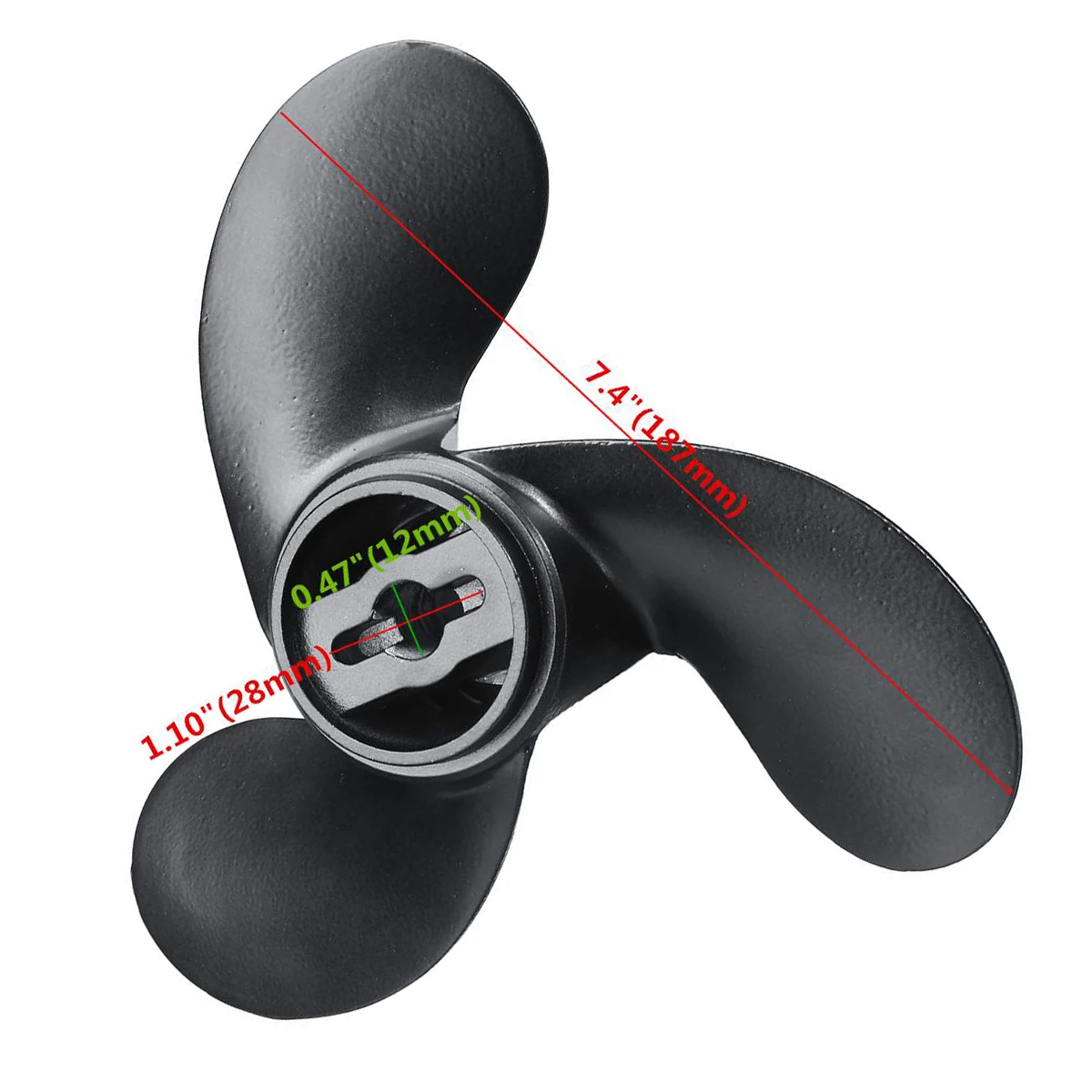Aluminum Alloy Propeller For Transmission Shaft 2002 7.4x5.7 2.2-3.3HP Rotating Black 309-64107-0 Right
Aluminum Alloy Propeller For Transmission Shaft 2002 7.4x5.7 2.2-3.3HP Rotating Black 309-64107-0 Right