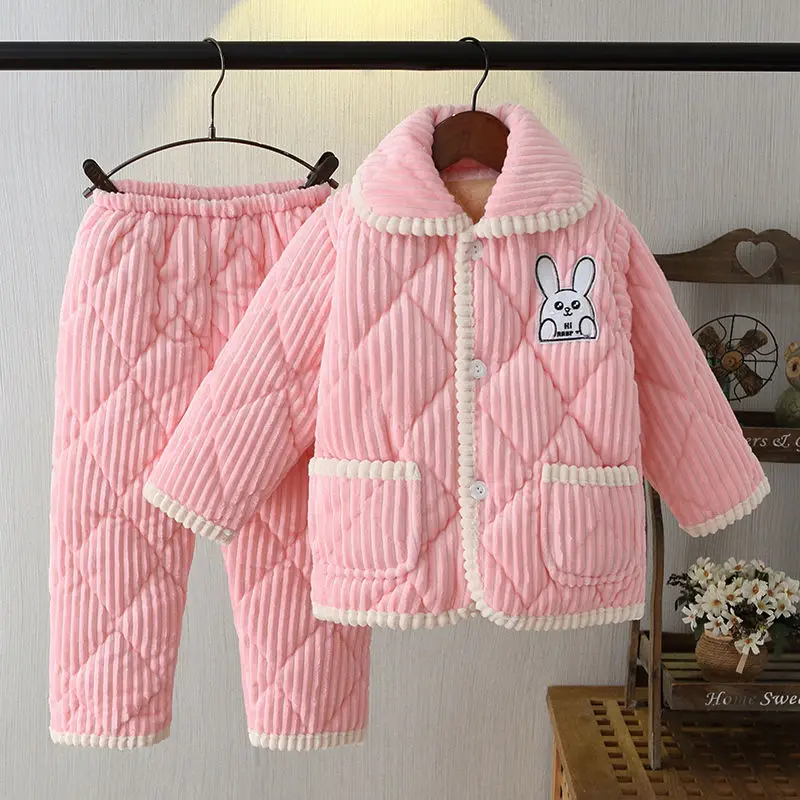 Children's Pajamas Winter Coral Velvet Cute Bunny Girl Warm Pajamas Thickening Baby Pajamas Suit Boy Bear Plus Velvet Flannel
Children's Pajamas Winter Coral Velvet Cute Bunny Girl Warm Pajamas Thickening Baby Pajamas Suit Boy Bear Plus Velvet Flannel