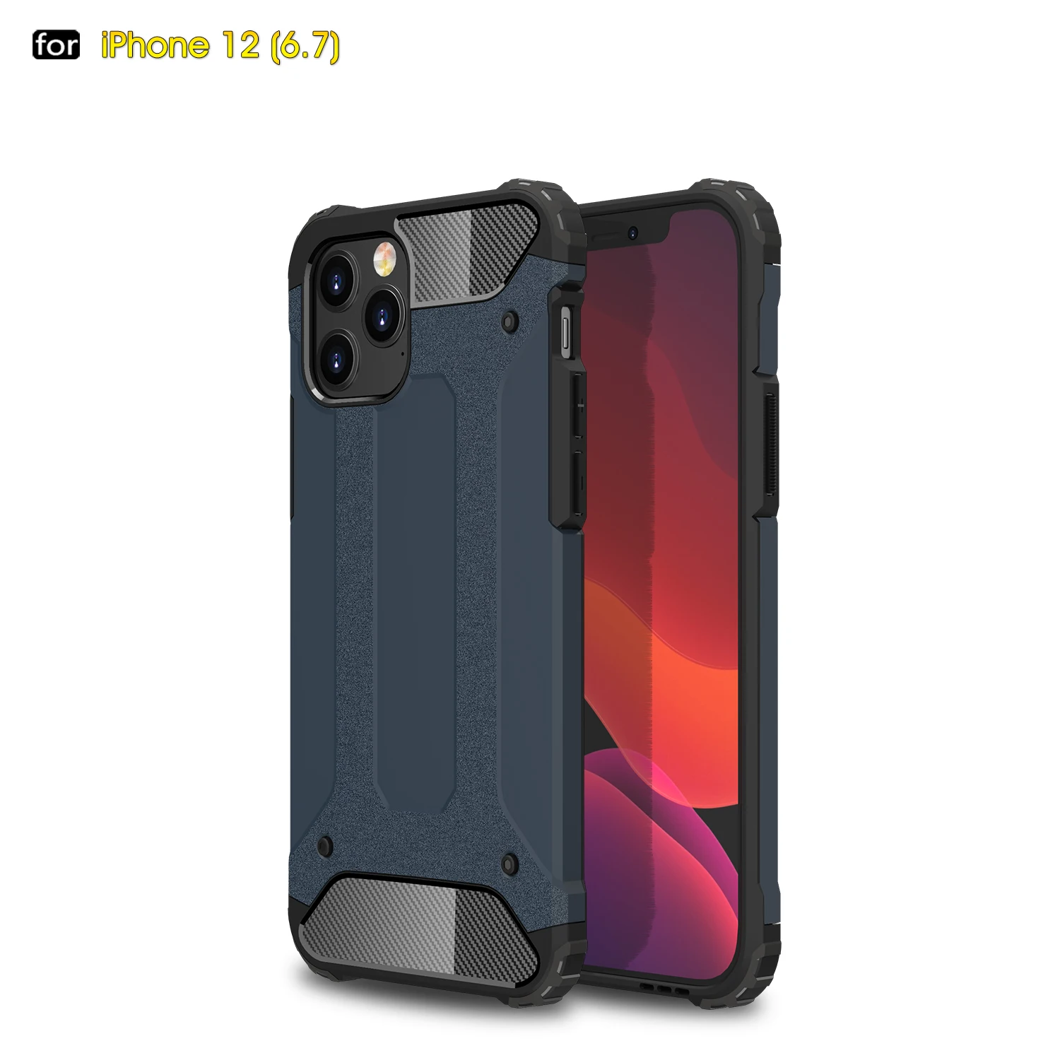 Новый чехол для телефона iphone 12 5 4 дюйма/6 1 7 дюйма Мягкий ТПУ + Жесткий ПК