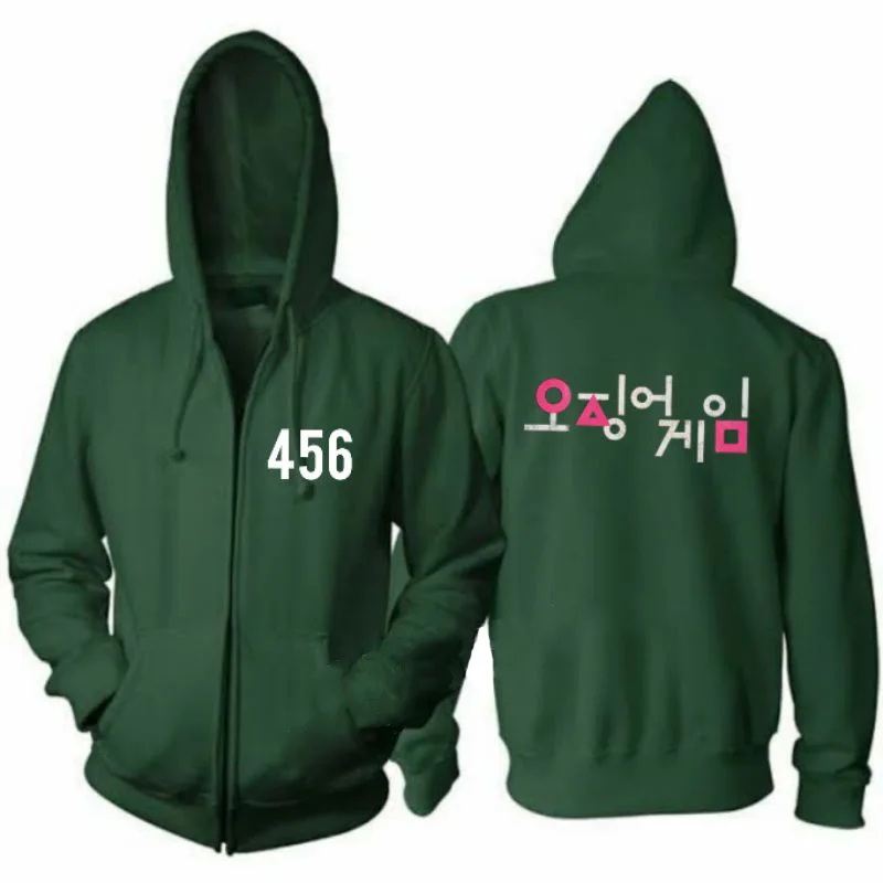 Korean teleplay game squid cosplay costume men's jacket Li Zhengjae same sportswear plus size 456 national Hoodie Hallowmas
Korean teleplay game squid cosplay costume men's jacket Li Zhengjae same sportswear plus size 456 national Hoodie Hallowmas