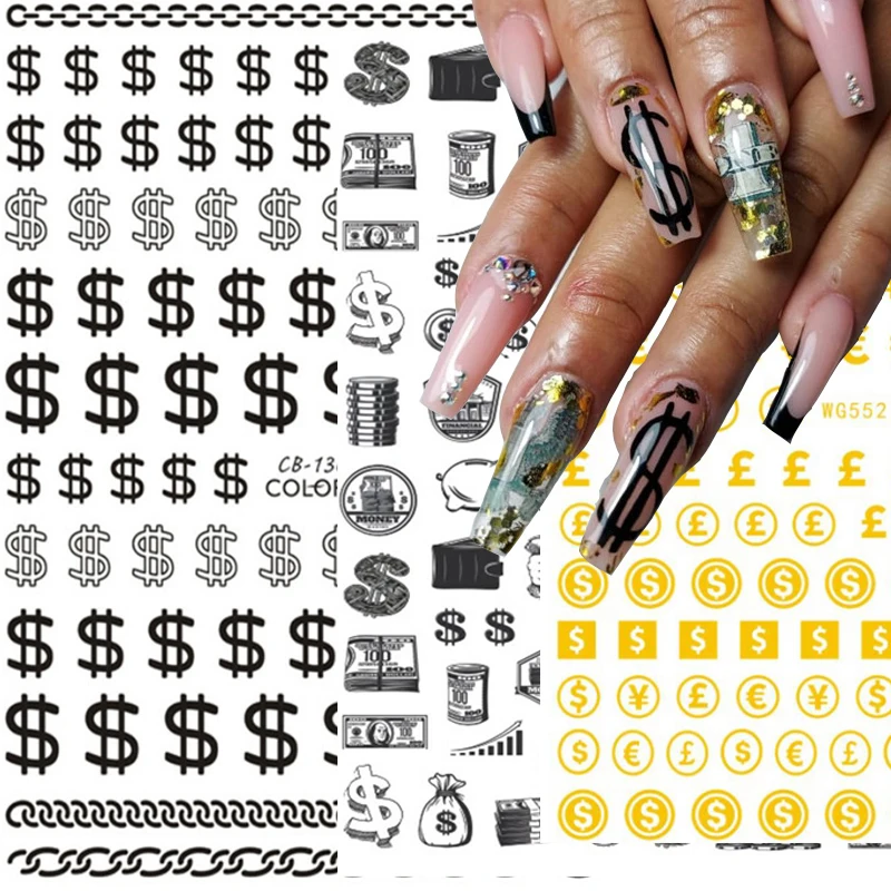 3D Dollar Design Nails Art Stickers Money Dollars Wealthy Rich Style Nail Stickers Wraps Foil Stickers DIY Nail Art Decoration
3D Dollar Design Nails Art Stickers Money Dollars Wealthy Rich Style Nail Stickers Wraps Foil Stickers DIY Nail Art Decoration