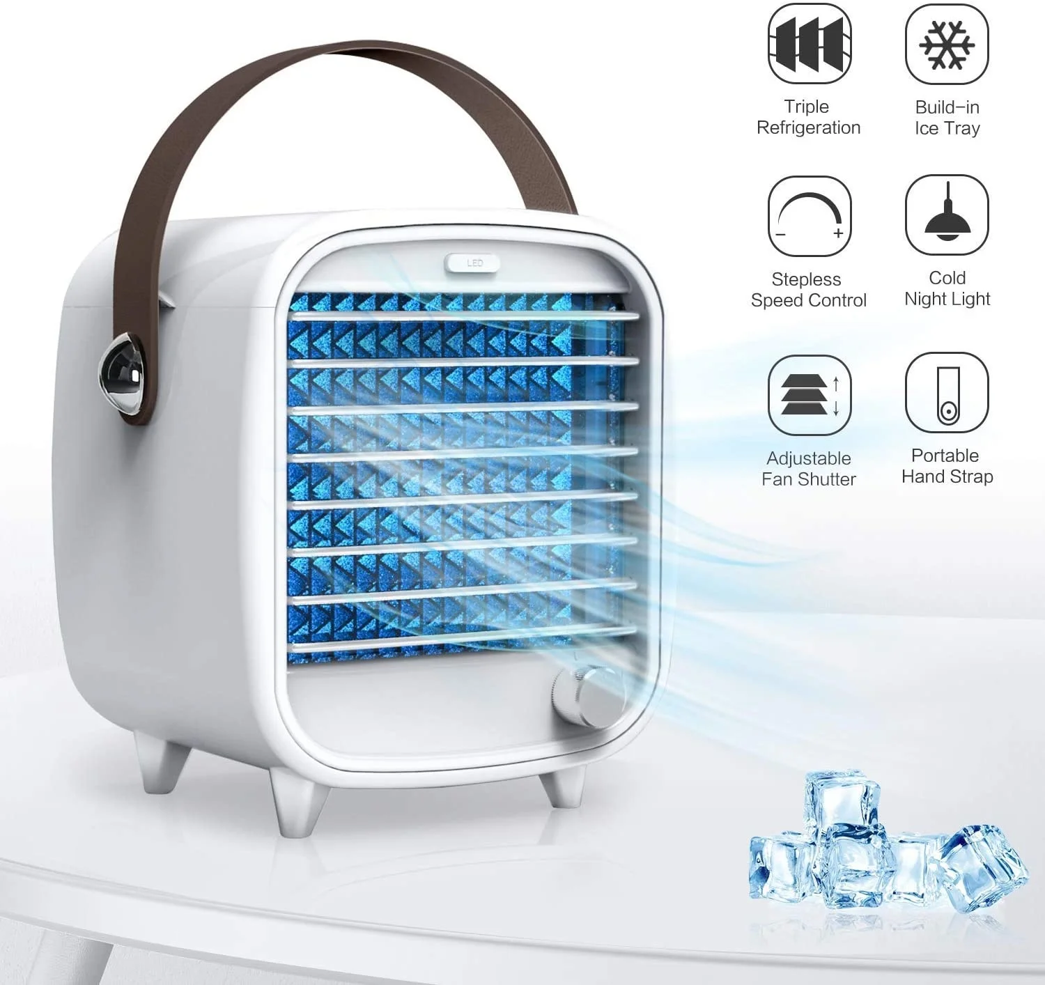 Portable Air Conditioner, Small Desktop Refrigerator With USB, Built-in Refrigerator, Cooling Fan, Strong Wind
Portable Air Conditioner, Small Desktop Refrigerator With USB, Built-in Refrigerator, Cooling Fan, Strong Wind