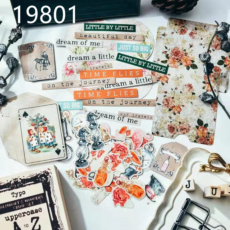 51 шт./упак. в винтажном стиле С героями мультфильмов для девочек с кроличьим мехом
