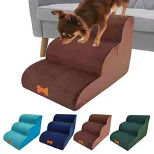 3 Tiers Pet Training Play Steps Breathable Cat Dog Bed Stairs Removable Pet Puppy Climbing Ramp Ladder For Bed Sofa Pet Supplies
