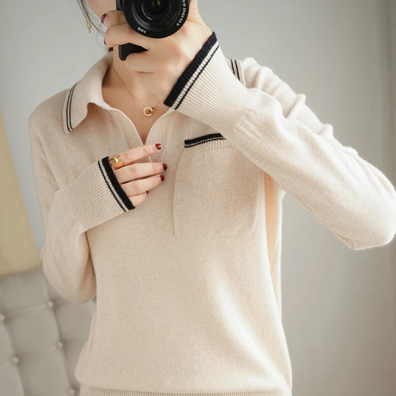 High-grade V-neck wool sweater ladies knitted long-sleeved pullover cashmere sweater soft and comfortable autumn and winter new
High-grade V-neck wool sweater ladies knitted long-sleeved pullover cashmere sweater soft and comfortable autumn and winter new