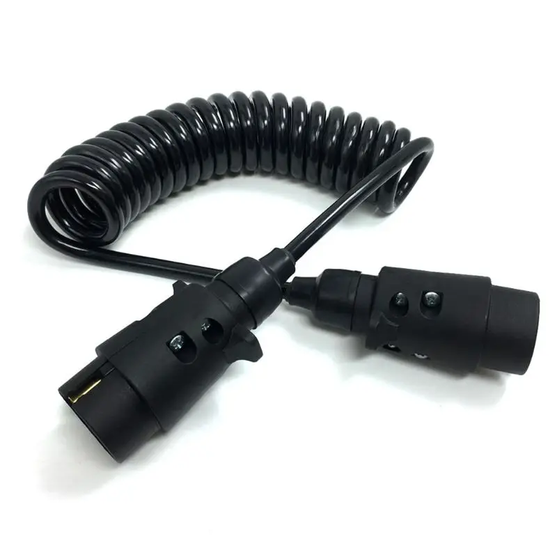 7 Pin Plastic Trailer Plug X2 w/curly extension Cable 1.5M Male to Male 12V Trailer Lighting Board Caravan A0NE
7 Pin Plastic Trailer Plug X2 w/curly extension Cable 1.5M Male to Male 12V Trailer Lighting Board Caravan A0NE