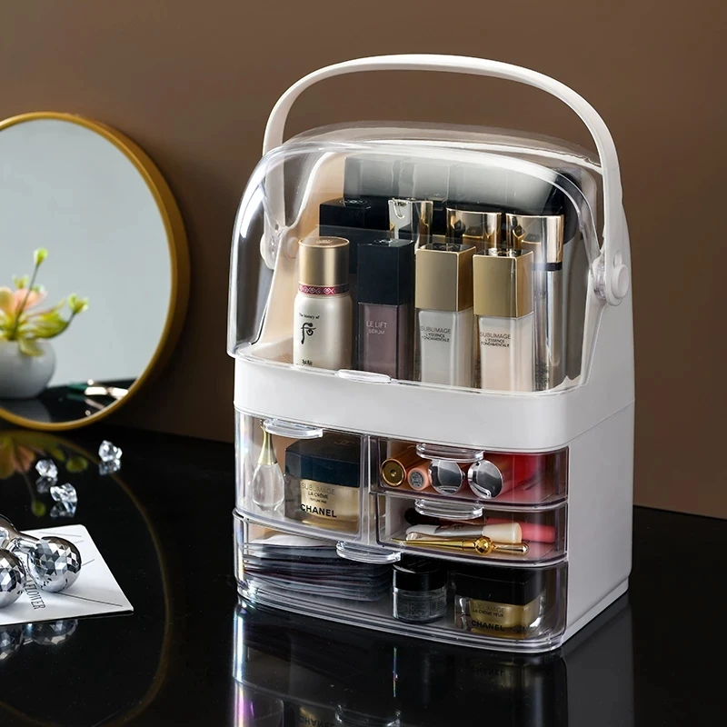 New Transparent Makeup Storage Box Bathroom Waterproof Dustproof With cover Large-capacity Jewelry Cosmetic Storage Box
New Transparent Makeup Storage Box Bathroom Waterproof Dustproof With cover Large-capacity Jewelry Cosmetic Storage Box