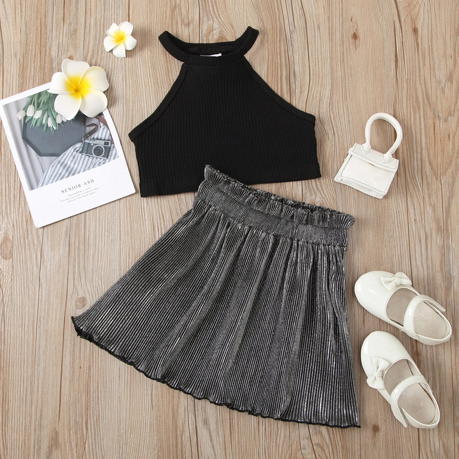 Toddler Baby Girl Clothes Summer New Fashion Kids Outfits Solid Color Sleeveless Crop Top + Pleated Skirt 2Pcs Girls Sets 2-8Y
Toddler Baby Girl Clothes Summer New Fashion Kids Outfits Solid Color Sleeveless Crop Top + Pleated Skirt 2Pcs Girls Sets 2-8Y