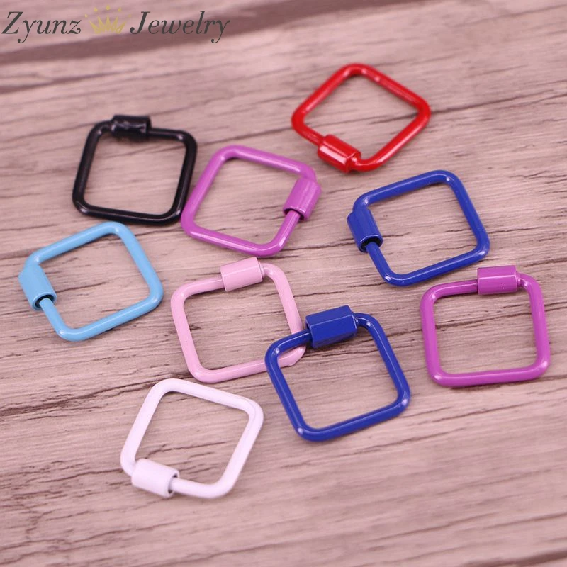 5PCS, DIY Jewelry Square Screw Clasps Copper Connector Lock Carabiner Enamel Clasp For Jewelry Making
5PCS, DIY Jewelry Square Screw Clasps Copper Connector Lock Carabiner Enamel Clasp For Jewelry Making