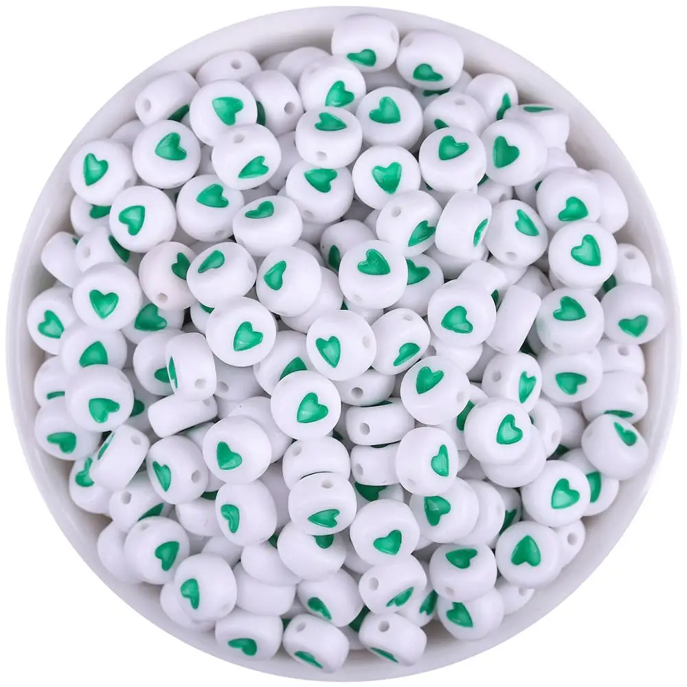 100pcs/lot 4*7mm Heart Letters Alphabet Acrylic Round Beads For Jewelry Making DIY Bracelet
100pcs/lot 4*7mm Heart Letters Alphabet Acrylic Round Beads For Jewelry Making DIY Bracelet