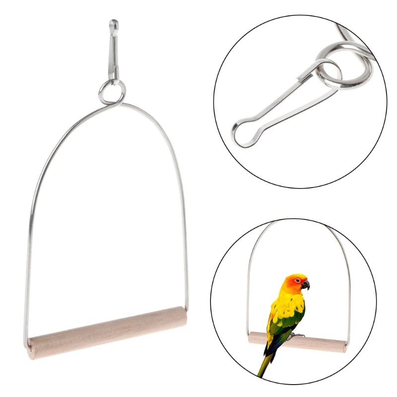 Natural Wooden Birds Perch Parrots Hanging Swing Cage Toys Stand Holder Pendant 
Natural Wooden Birds Perch Parrots Hanging Swing Cage Toys Stand Holder Pendant