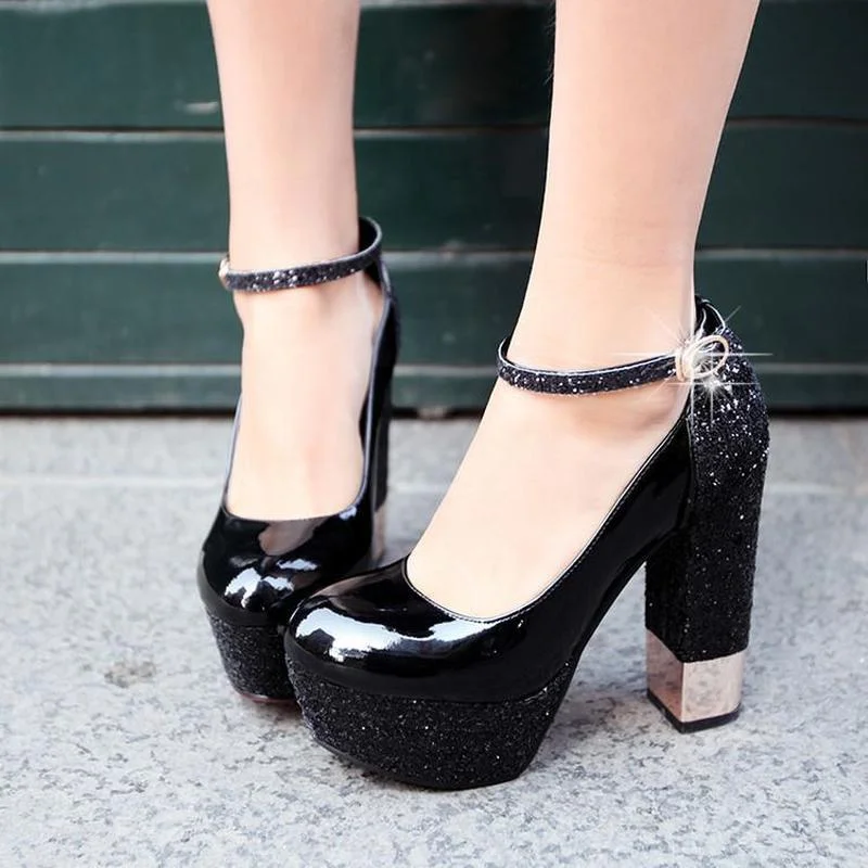 XJRHXJR Platform Thick High Heel Ladies Spring Summer Shoes Sexy Party Shining Glitter Woman Pump Ladies Wedding Shoe Size 32-42 
XJRHXJR Platform Thick High Heel Ladies Spring Summer Shoes Sexy Party Shining Glitter Woman Pump Ladies Wedding Shoe Size 32-42