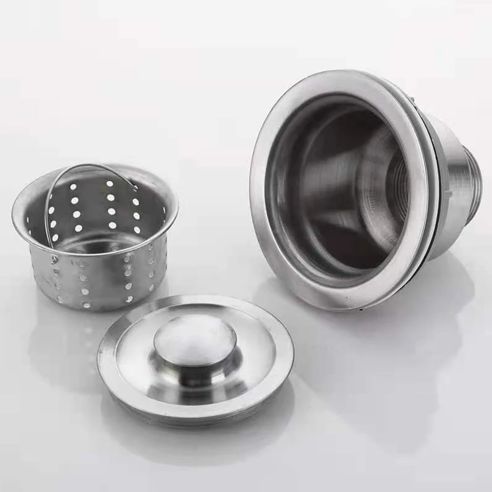 Kitchen Sink Drain Strainer Assembly Stainless Steel with Removable Deep Waste Basket and Sealing Lid Kitchen Accessory
Kitchen Sink Drain Strainer Assembly Stainless Steel with Removable Deep Waste Basket and Sealing Lid Kitchen Accessory