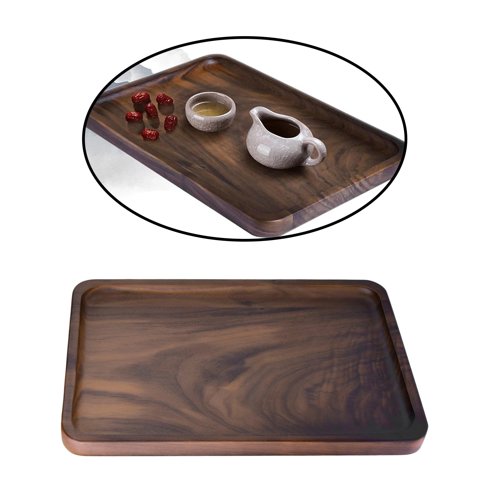1pcs Black Walnut Wooden Rectangle Storage Tray Tea Tray Dinner Plates Home Kitchen Tableware
1pcs Black Walnut Wooden Rectangle Storage Tray Tea Tray Dinner Plates Home Kitchen Tableware