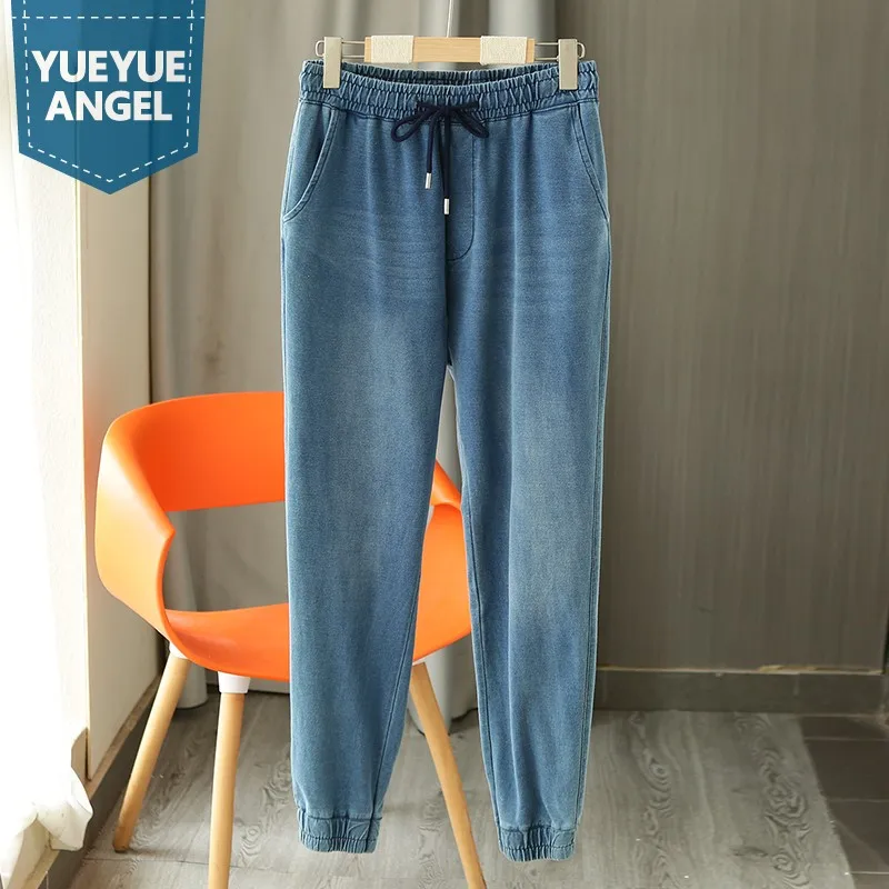 Mens Casual Denim Pants Elastic Waist Cotton Trousers Washed Vintage Light Blue Jeans Classic Design Pencil Pants Men Size S-2XL 
Mens Casual Denim Pants Elastic Waist Cotton Trousers Washed Vintage Light Blue Jeans Classic Design Pencil Pants Men Size S-2XL