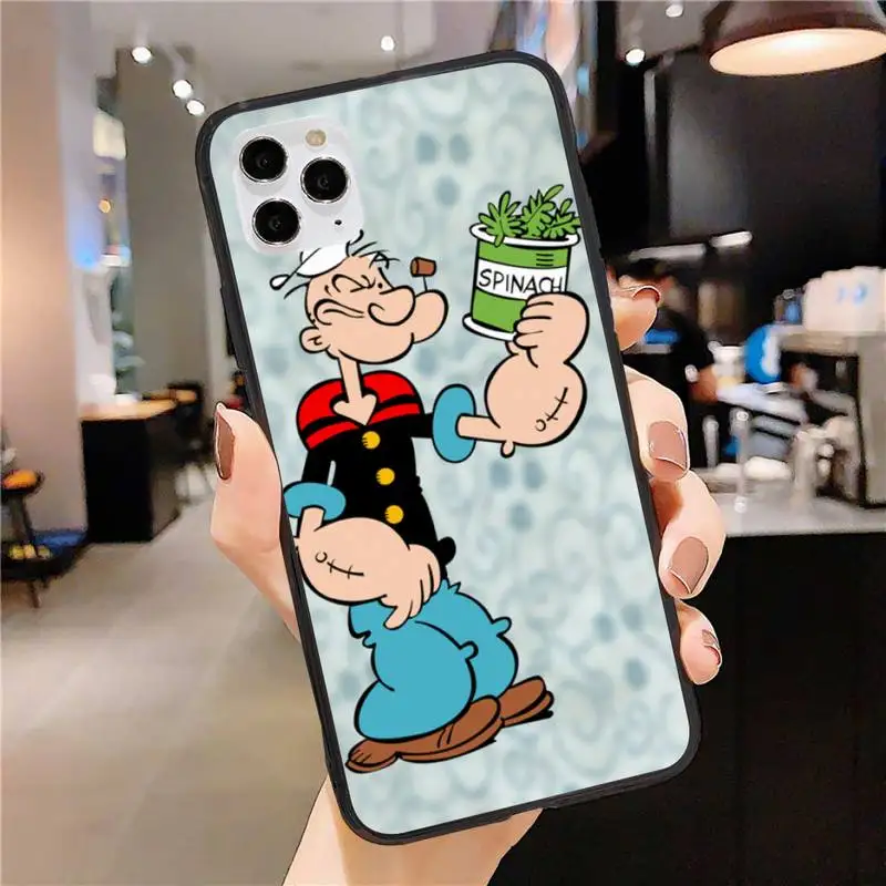 Popeye Comics Phone Case for iphone 11 12 Pro Max Black Cover Xs X XR 7 8 6 6S Plus 5 5S SE 2020 Fundas Coque Etui
Popeye Comics Phone Case for iphone 11 12 Pro Max Black Cover Xs X XR 7 8 6 6S Plus 5 5S SE 2020 Fundas Coque Etui