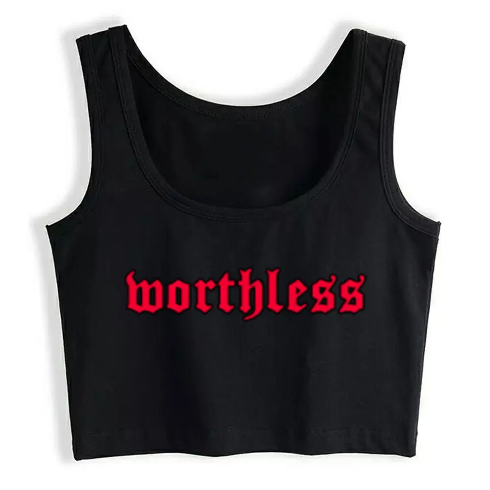 Crop Top Sport Worthless Grunge Aesthetic Red Goth Eboy Egirl Gif Kawaii Black Print Tops Women
Crop Top Sport Worthless Grunge Aesthetic Red Goth Eboy Egirl Gif Kawaii Black Print Tops Women