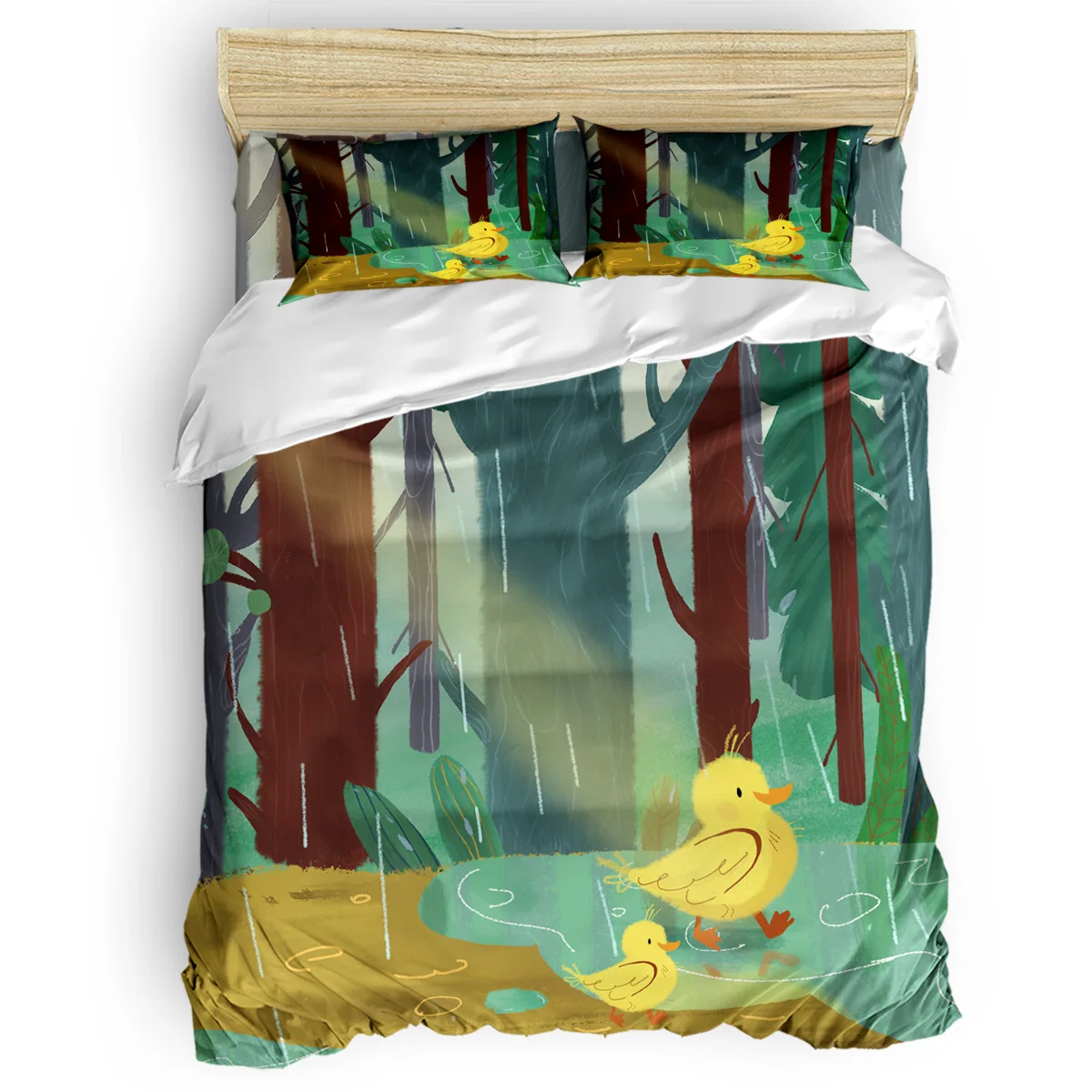 Mother'S Day Woods Ducks Raining Standing Water Motherly Duvet Cover Set 2/3/4pcs Bedding Set Bed Sheet Pillowcases Cover Set
Mother'S Day Woods Ducks Raining Standing Water Motherly Duvet Cover Set 2/3/4pcs Bedding Set Bed Sheet Pillowcases Cover Set