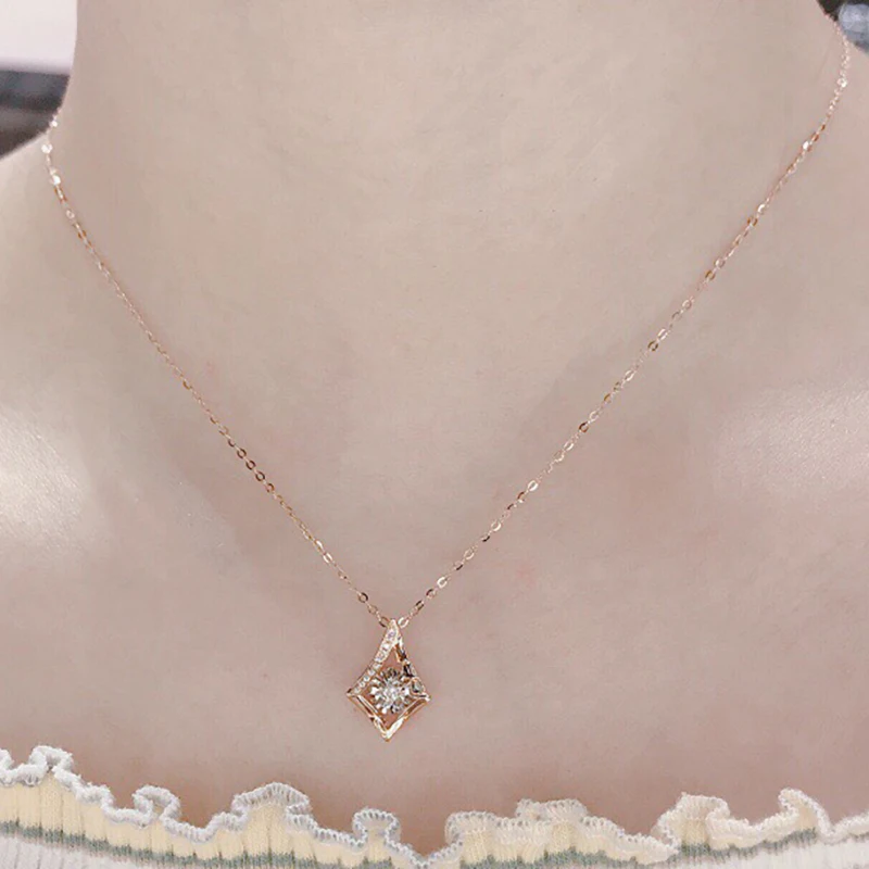 AINUOSHI Handmade 18K Gold Round Cut 0.06ct Diamond Dancing Geometric Pendant Necklace Fine Popular Jewelry For Women 18'' 
AINUOSHI Handmade 18K Gold Round Cut 0.06ct Diamond Dancing Geometric Pendant Necklace Fine Popular Jewelry For Women 18''