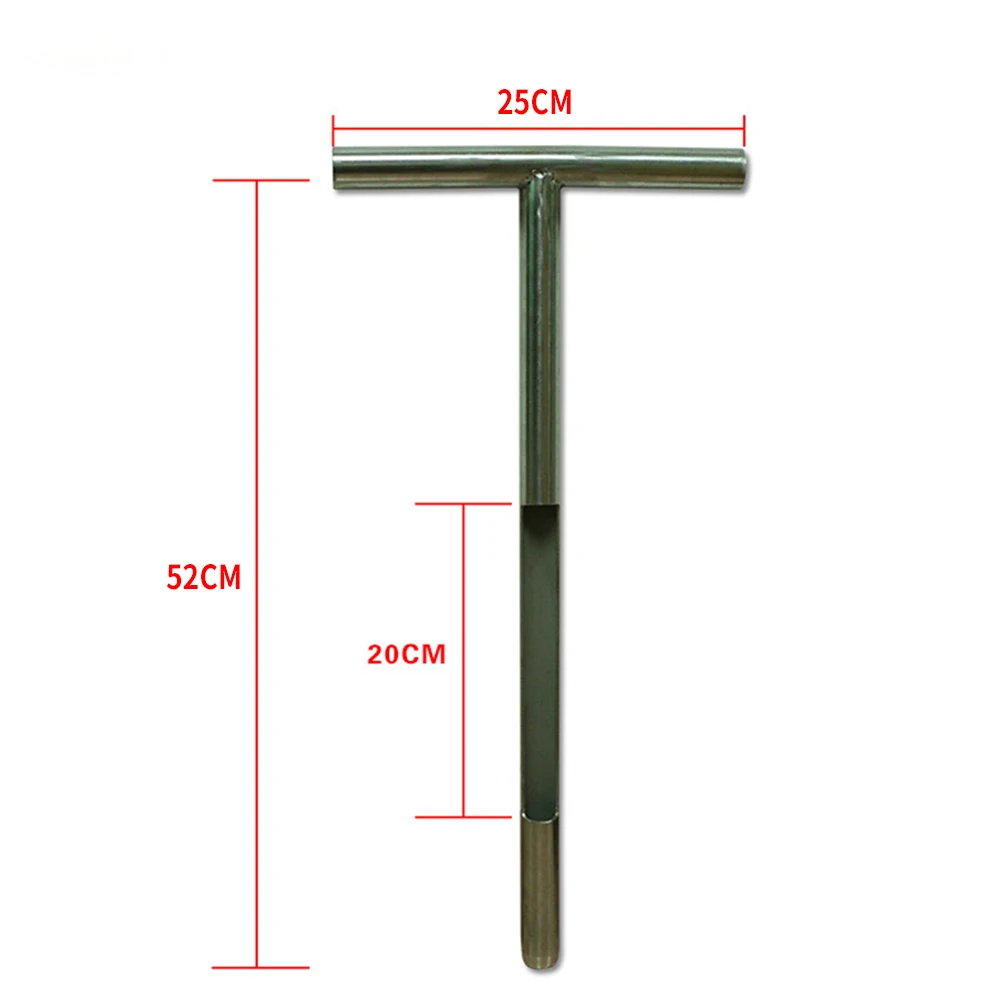 Lawn Golf Course Garden Detection T Style Handle Soil Sampler Accessory Stainless Steel Tubular Probe Durable Outdoor Tool
Lawn Golf Course Garden Detection T Style Handle Soil Sampler Accessory Stainless Steel Tubular Probe Durable Outdoor Tool