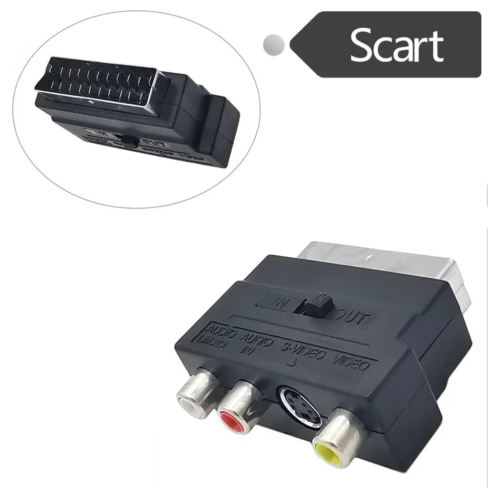 21-контактный Переходник Scart AV-блок на 3 RCA фоно-Композитный S-Video с переключателем In/out Scart адаптер AV черный
21-контактный Переходник Scart AV-блок на 3 RCA фоно-Композитный S-Video с переключателем In/out Scart адаптер AV черный