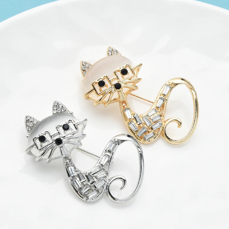 Wuli&baby Opal Wear Glasses Cat Brooches Women Men Rhinestone Long Tail Cat Pets Animal Office Casual Brooch Pins Gifts
Wuli&baby Opal Wear Glasses Cat Brooches Women Men Rhinestone Long Tail Cat Pets Animal Office Casual Brooch Pins Gifts