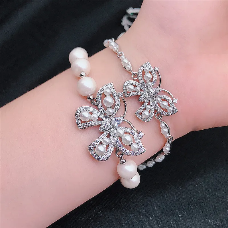 Top Quality Silver Plated Girls Bracelet Jewelry Female Luxury Pearl Crystal Butterfly Bracelets For Women Birthday Accessories
Top Quality Silver Plated Girls Bracelet Jewelry Female Luxury Pearl Crystal Butterfly Bracelets For Women Birthday Accessories
