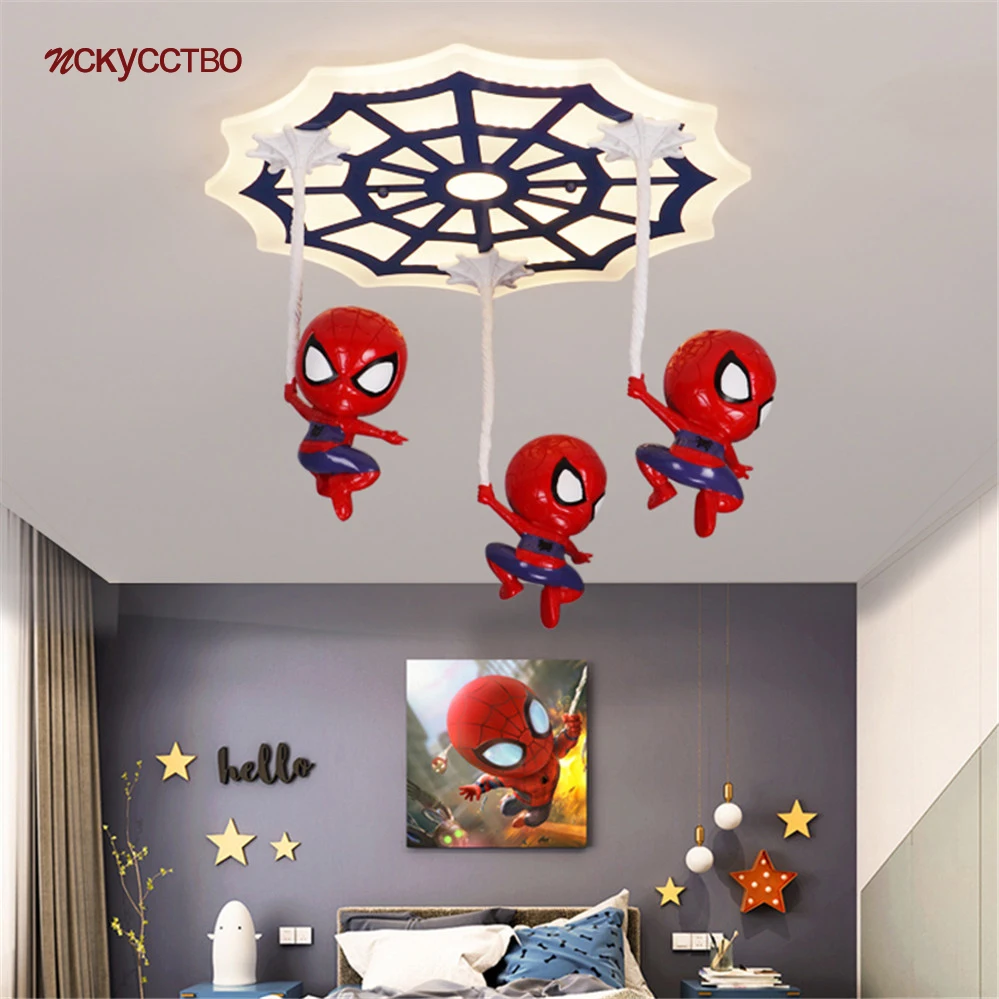 American Spider Hero Luminous Base Led Chandeliers Children Bedroom Kindergarten Kids Remote Cartoon Indoor Lighting Fixtures
American Spider Hero Luminous Base Led Chandeliers Children Bedroom Kindergarten Kids Remote Cartoon Indoor Lighting Fixtures