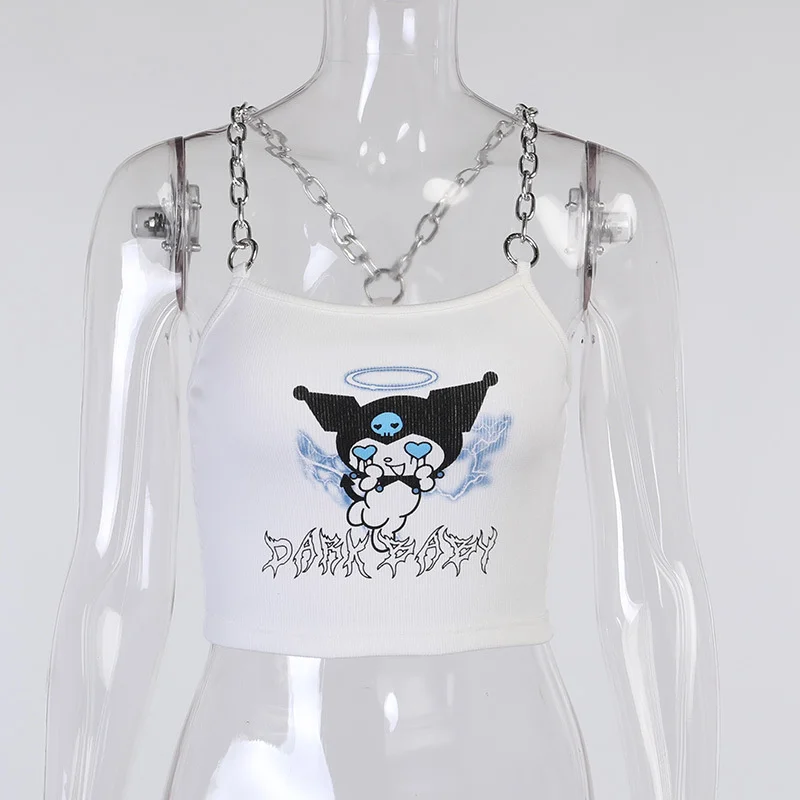Women Gothic Summer Sexy Casual Chain Strap Tanks Top Vest Sleeveless Summer Crop Top Shirt Cami Top Party Clubwear Camisoles
Women Gothic Summer Sexy Casual Chain Strap Tanks Top Vest Sleeveless Summer Crop Top Shirt Cami Top Party Clubwear Camisoles