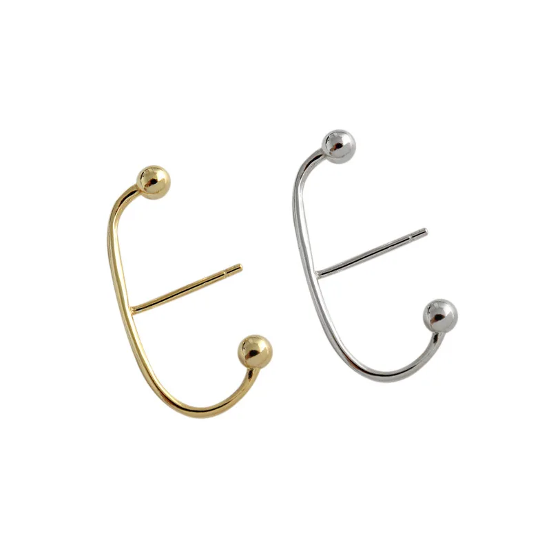 CH-1247 Korean S925 Sterling Silver Stud Earrings INS Cold Wind Minimalist Round Bead C Type Female Stud Earrings
CH-1247 Korean S925 Sterling Silver Stud Earrings INS Cold Wind Minimalist Round Bead C Type Female Stud Earrings